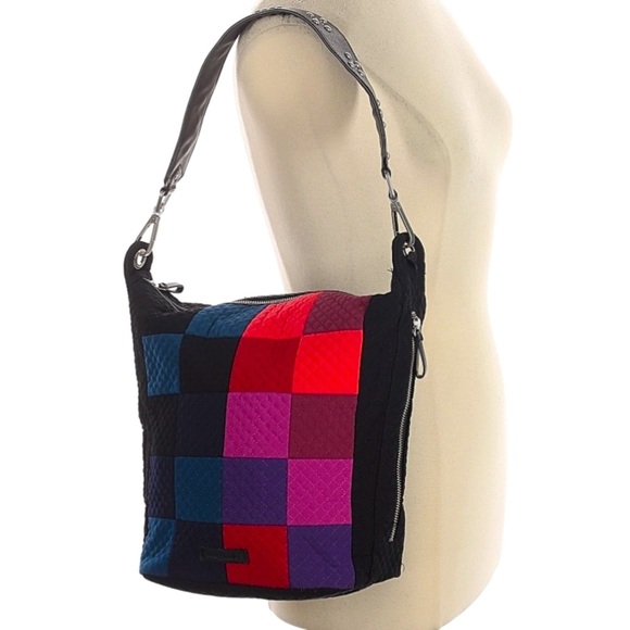 VERA BRADLEY RETIRED Carson Winter Patchwork Interchangeable Strap Hobo Bag - Picture 5 of 5
